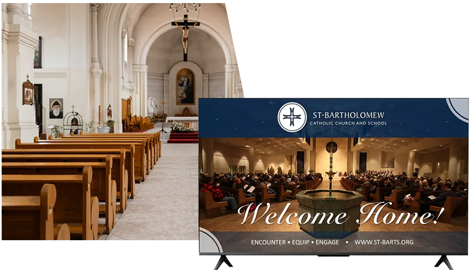 Church welcome signage