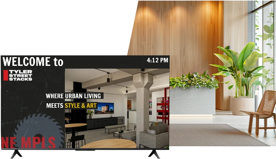 Corporate headquarters digital signage